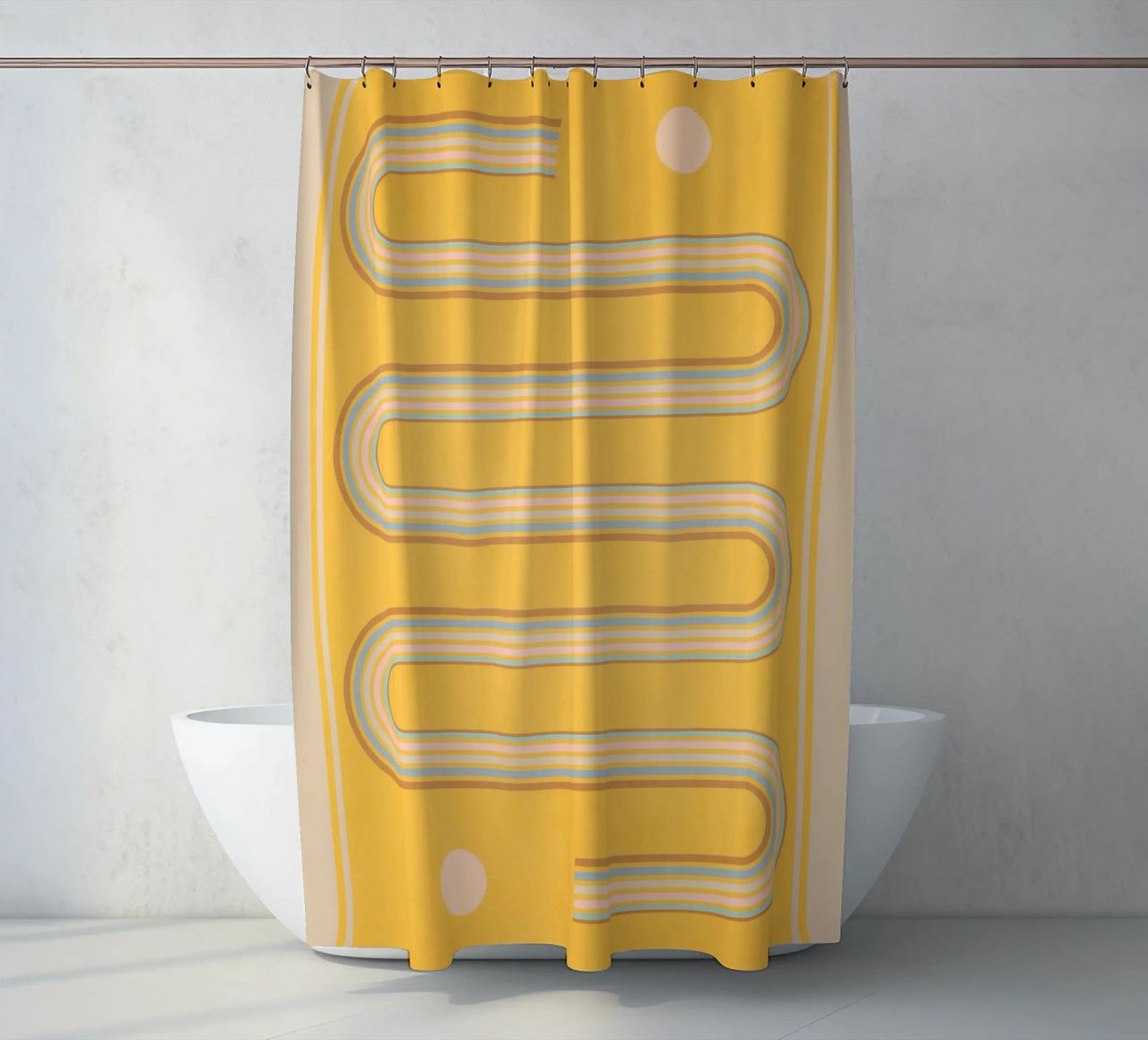 forme geometriche minime 159 tenda da doccia da Gaite
