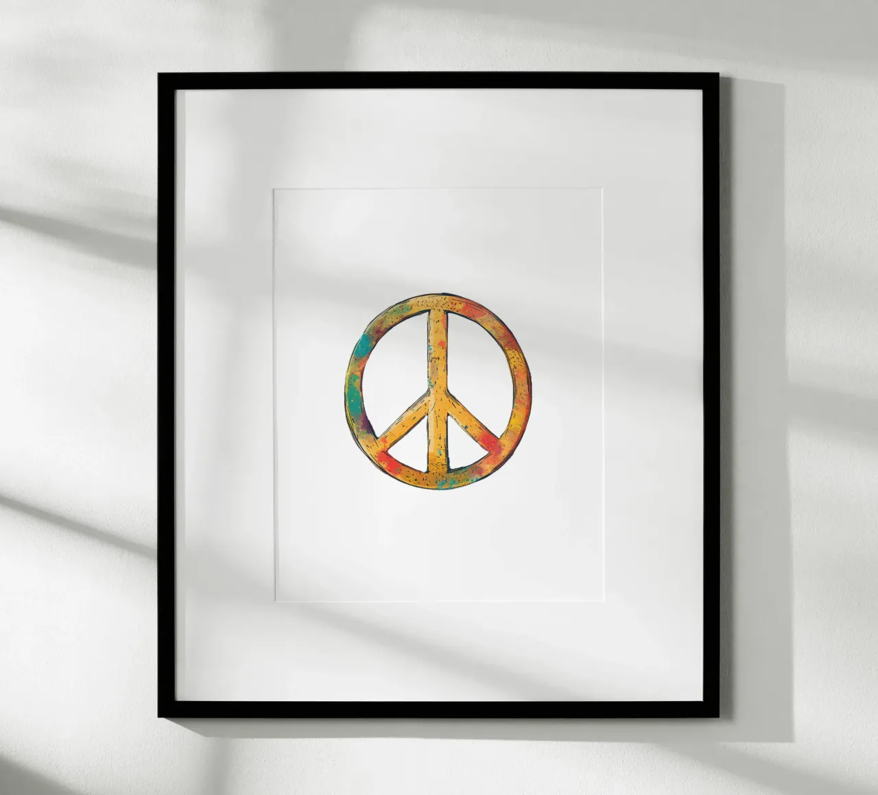 Frieden - Whisper of Serenity poster con telaio in legno da Nikis Art Studio