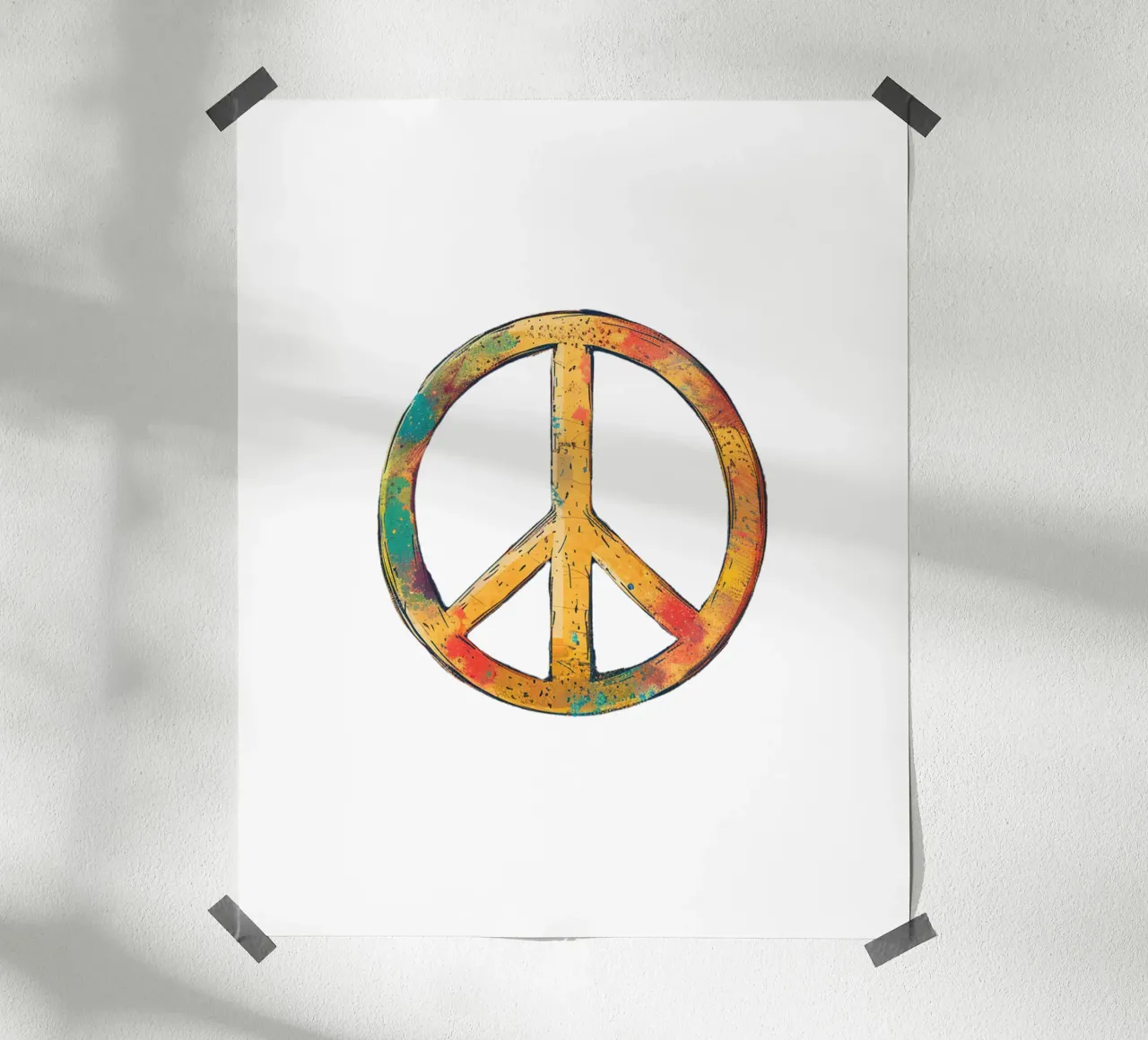 Frieden - Whisper of Serenity poster con telaio in legno da Nikis Art Studio