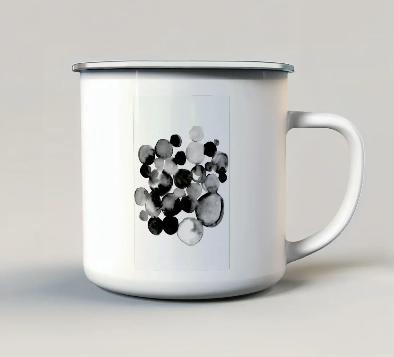 Stains taza de esmalte de Niina Pechkovskaya