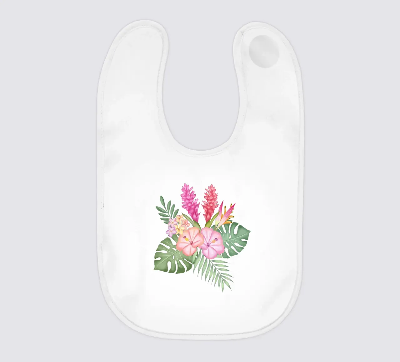 Motivo tropicale con fiori bavaglino da CalliLetters
