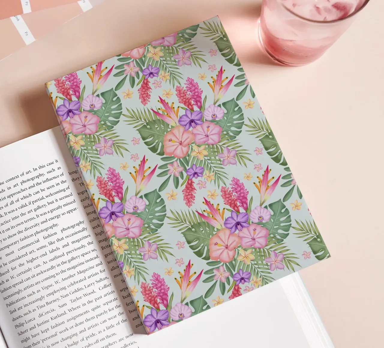 Tropical pattern with flowers notebook by CalliLetters
