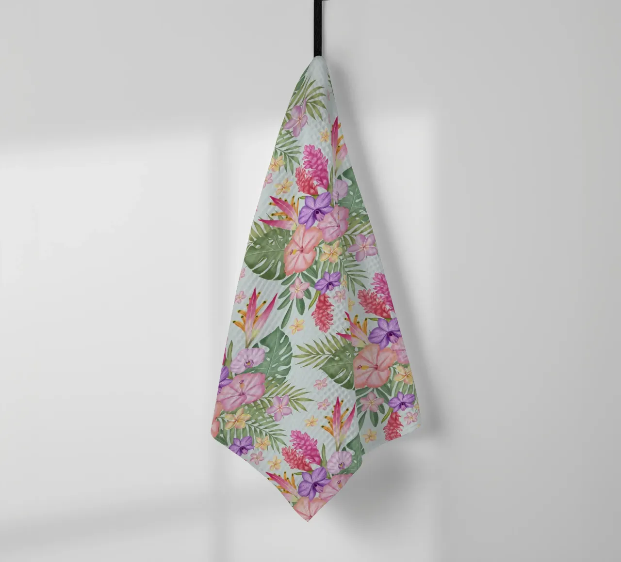 Motivo tropicale con fiori canovaccio da cucina da CalliLetters