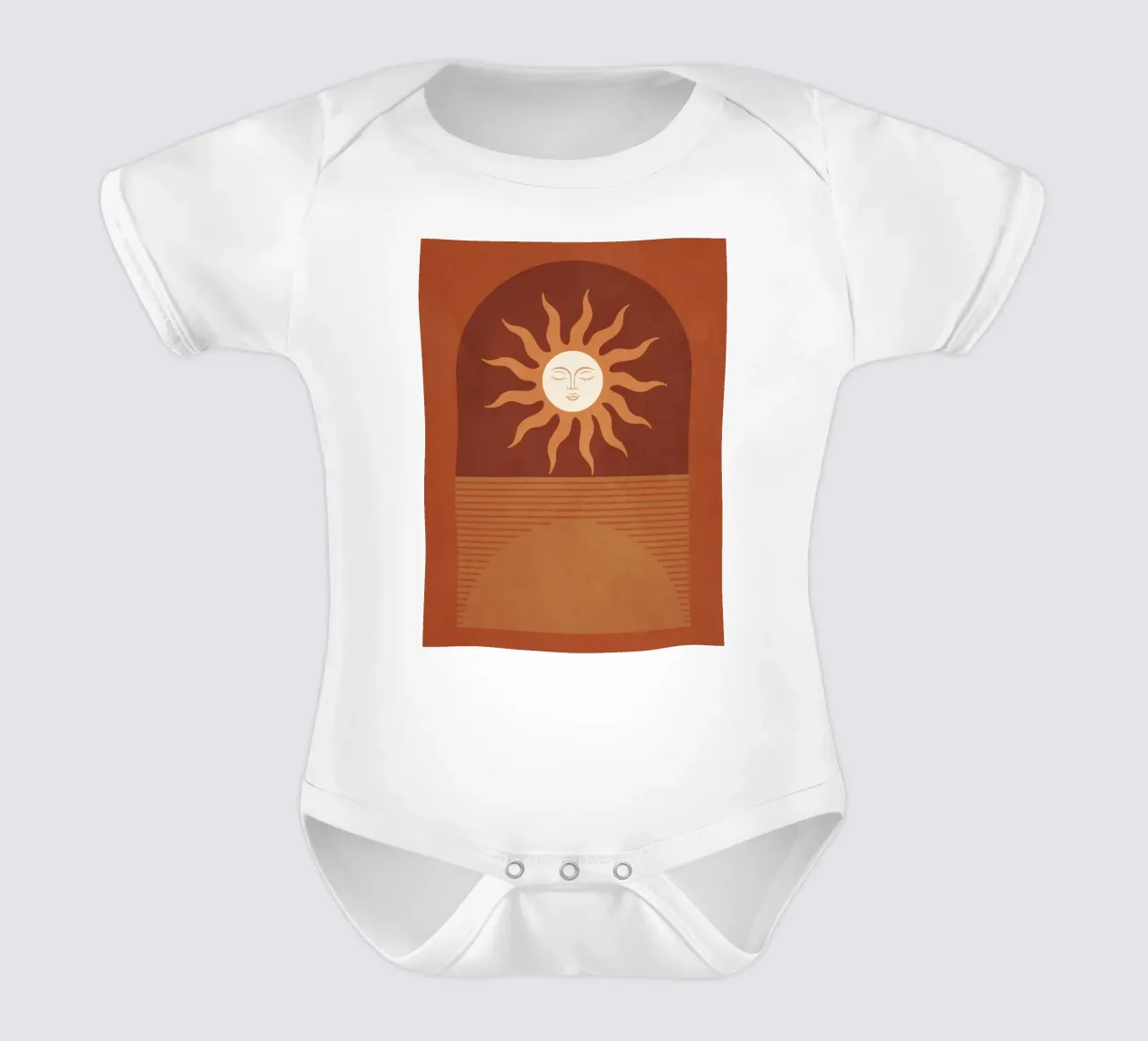 Astrazione geometrica Sole body neonato maniche corte da Gaite