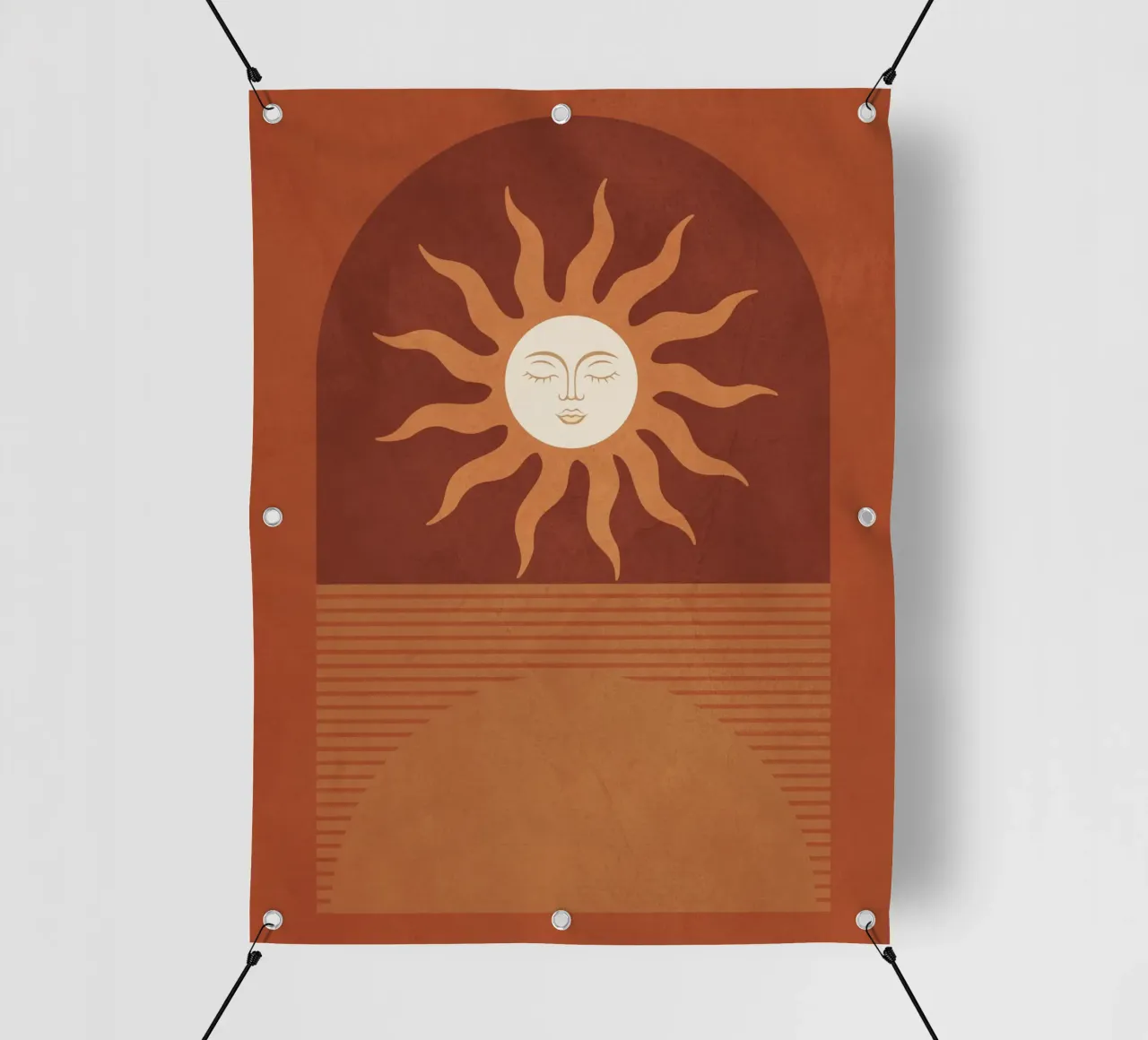 Astrazione geometrica Sole telo in pvc da Gaite
