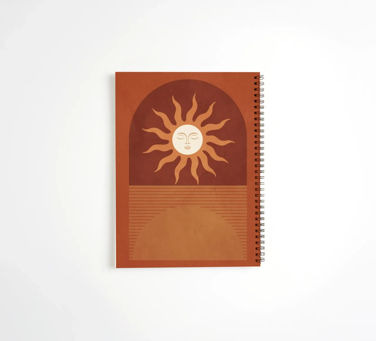 Geometric Abstraction Sun spiral notebook by Gaite