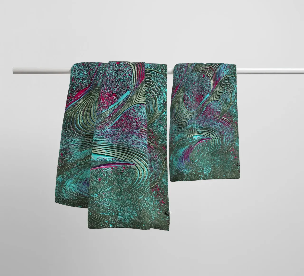 IDEAL GIFT 104 towel by Thierry Vobmann Abstract painting