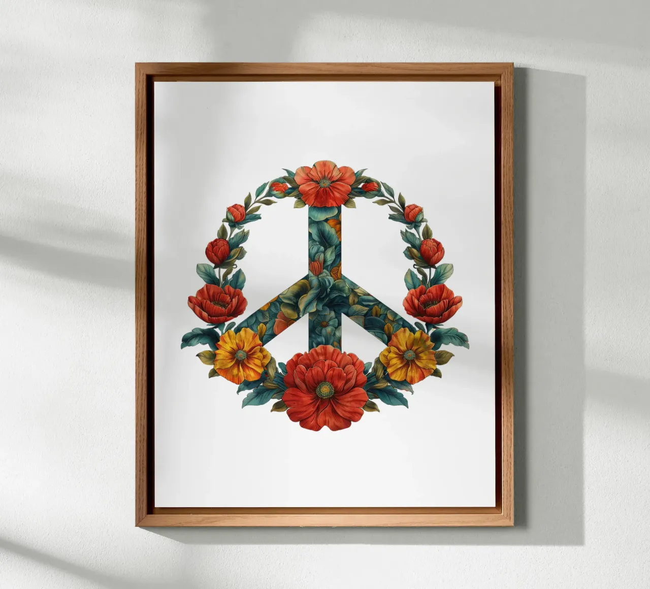 Frieden - Unità in fiore alluminio dibond da Nikis Art Studio