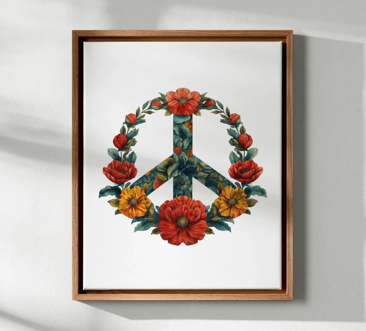 Frieden - Unity in Bloom canvas by Nikis Art Studio