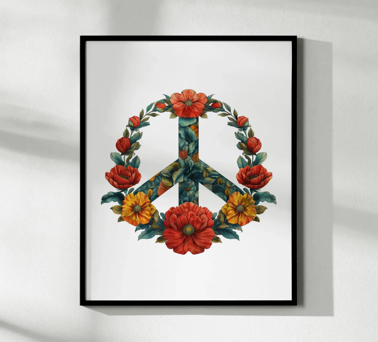 Frieden - L'unité en fleurs poster de Nikis Art Studio