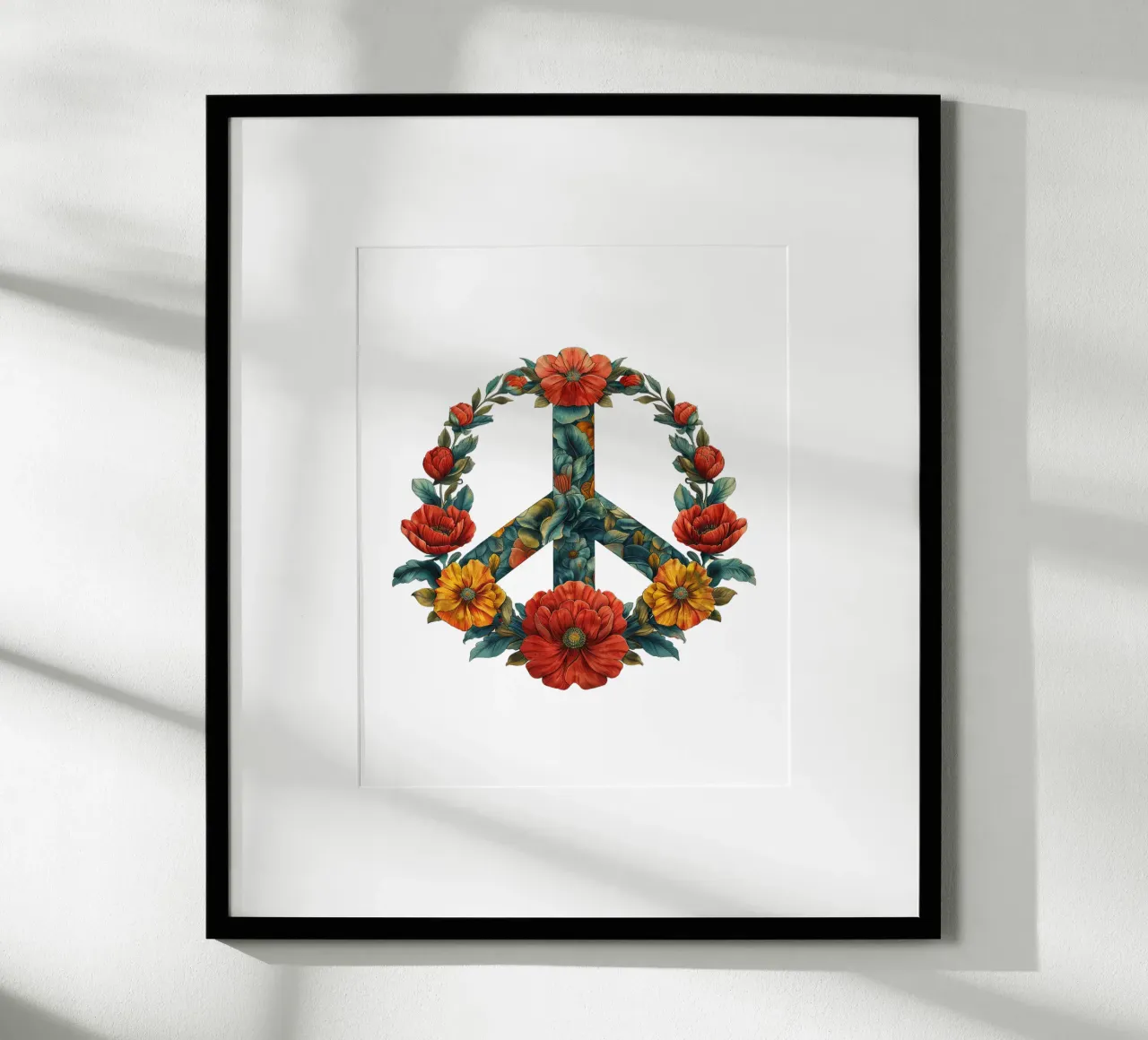 Frieden - L'unité en fleurs poster de Nikis Art Studio