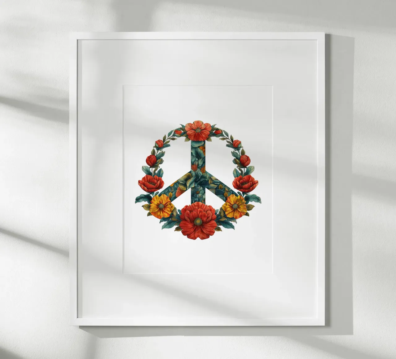 Frieden - L'unité en fleurs poster de Nikis Art Studio