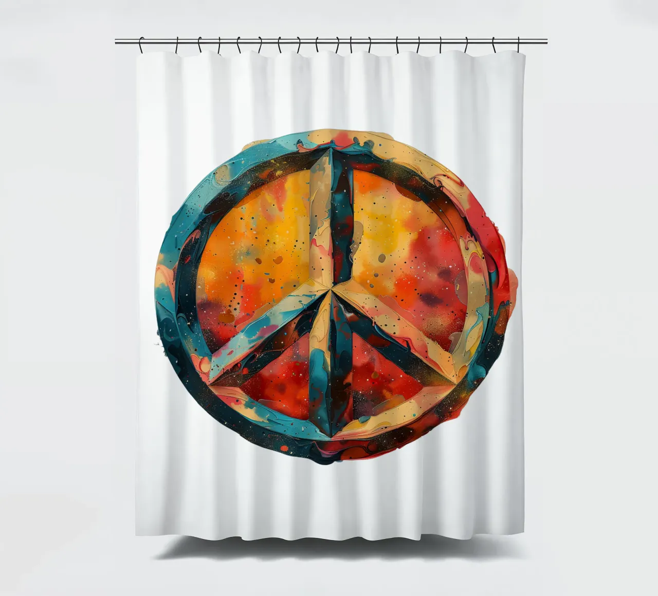 Frieden - Serenity Rising tenda da doccia da Nikis Art Studio