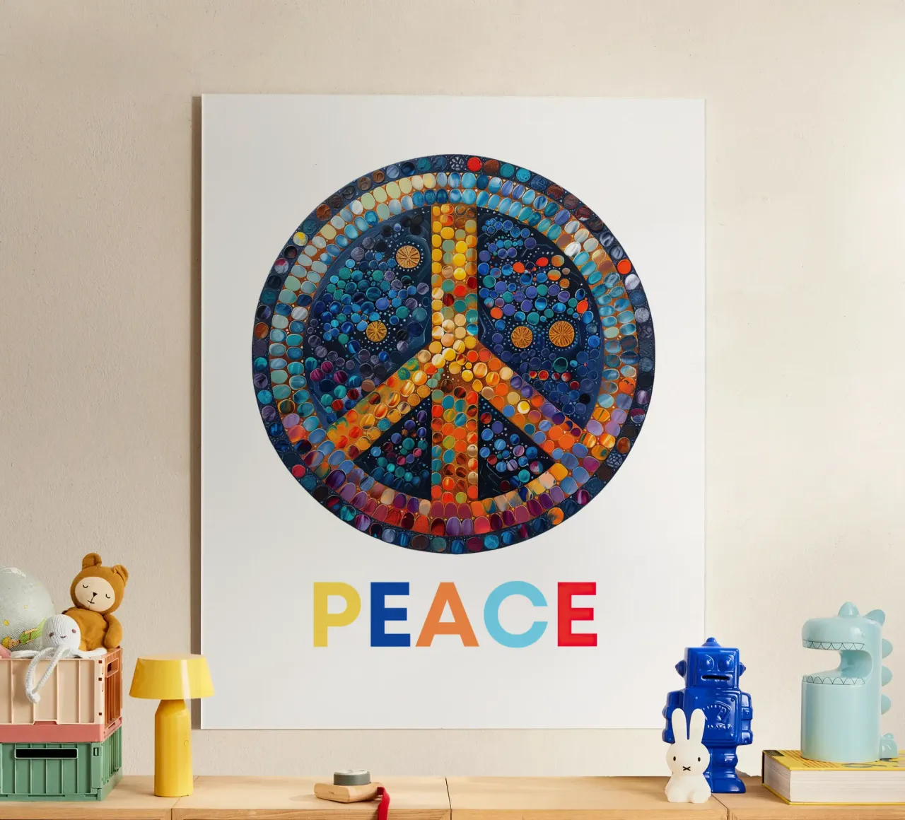 Frieden Acryl-Glas von Nikis Art Studio