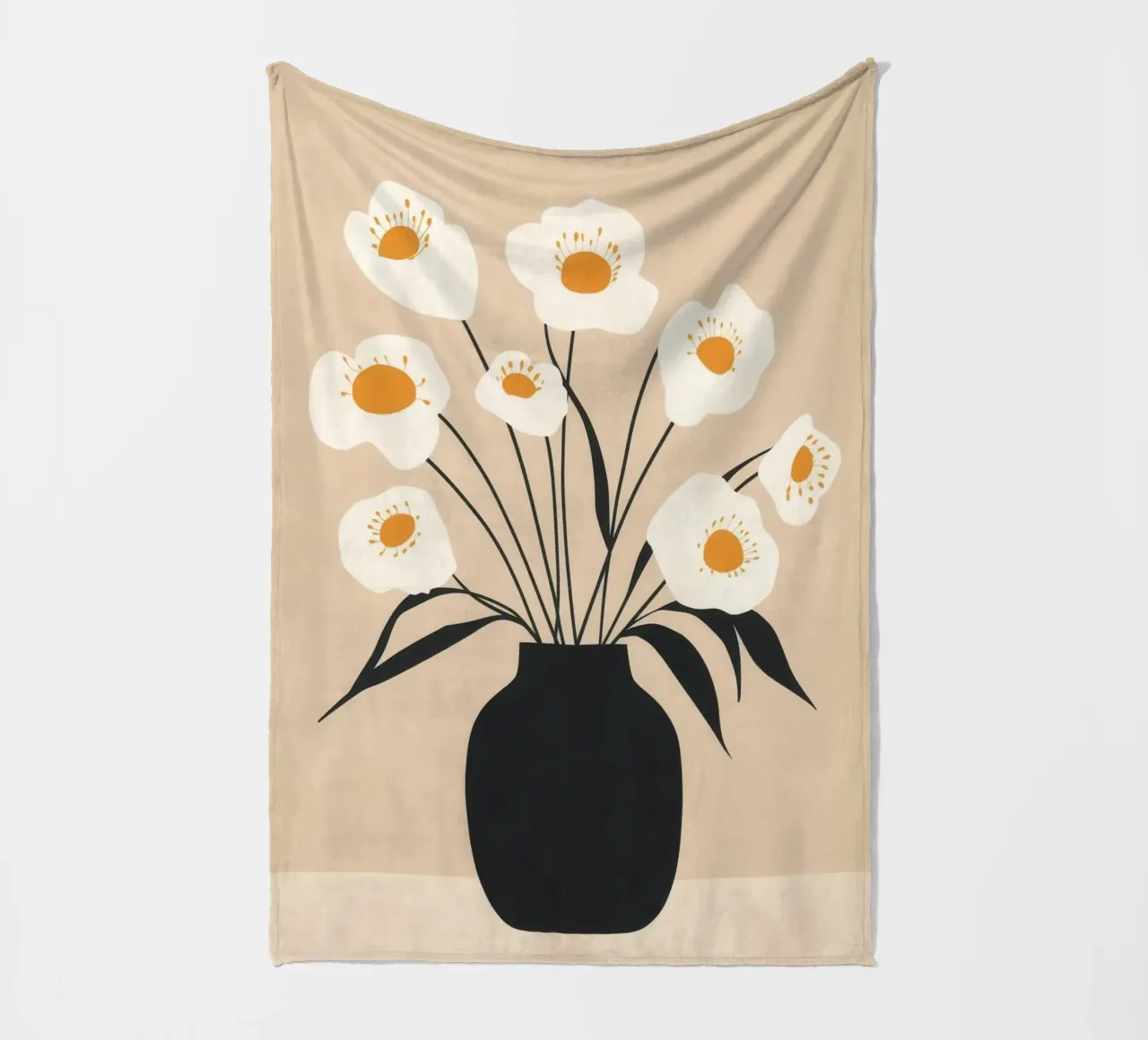 Stampa floreale minimalista coperta in pile da Melloi Art Print