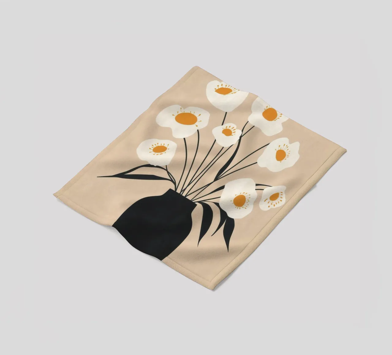 Stampa floreale minimalista coperta in pile da Melloi Art Print