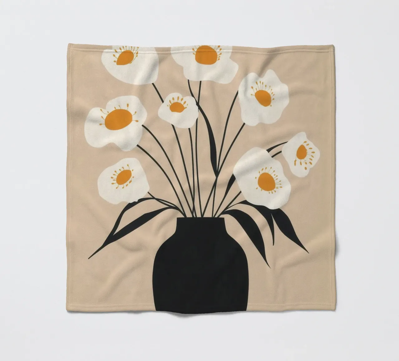 Stampa floreale minimalista coperta in pile da Melloi Art Print
