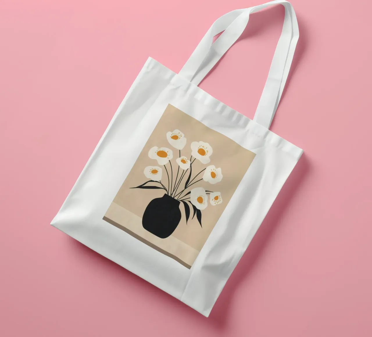 Stampa floreale minimalista borsa in juta da Melloi Art Print