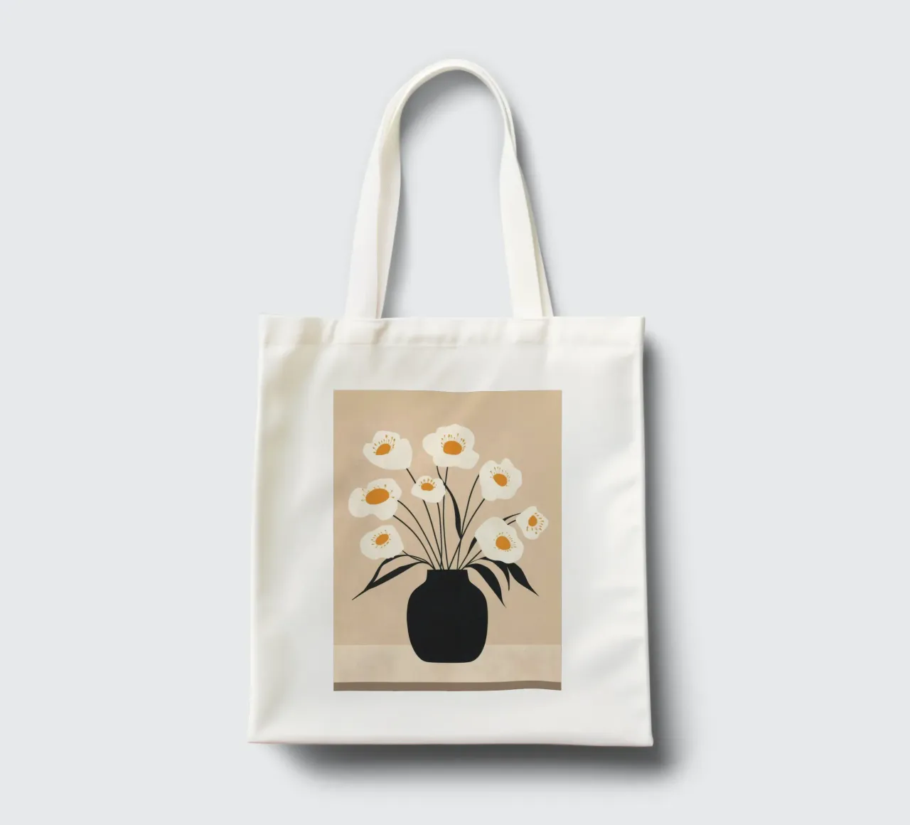 Stampa floreale minimalista borsa in juta da Melloi Art Print