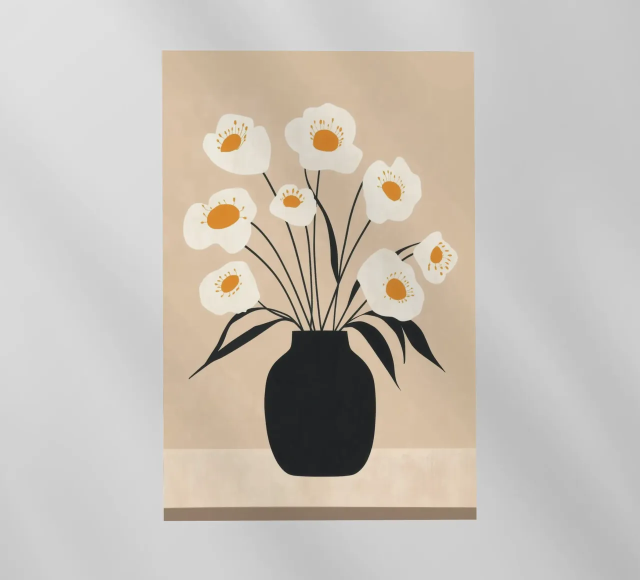 Stampa floreale minimalista pellicola backlit da Melloi Art Print