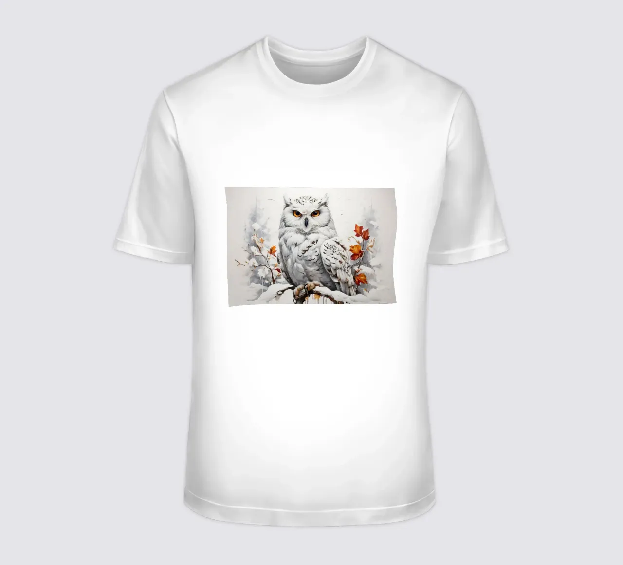 Gufo delle nevi dipinto t-shirt da ARTVI-SHOP
