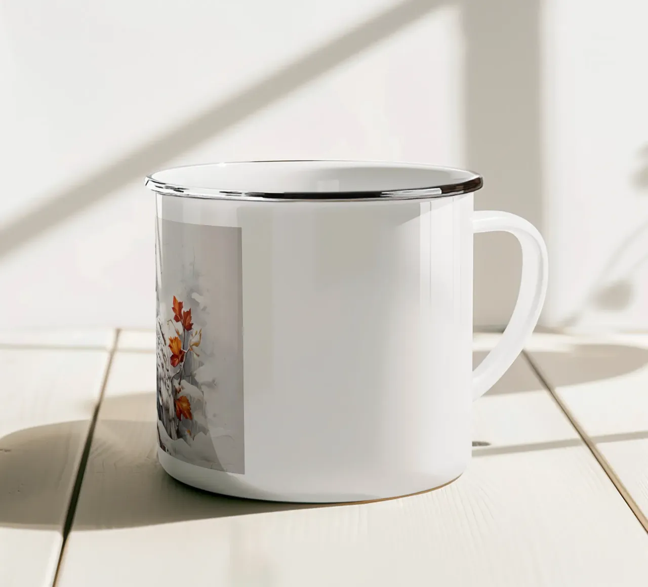 Gufo delle nevi dipinto tazza in smalto da ARTVI-SHOP