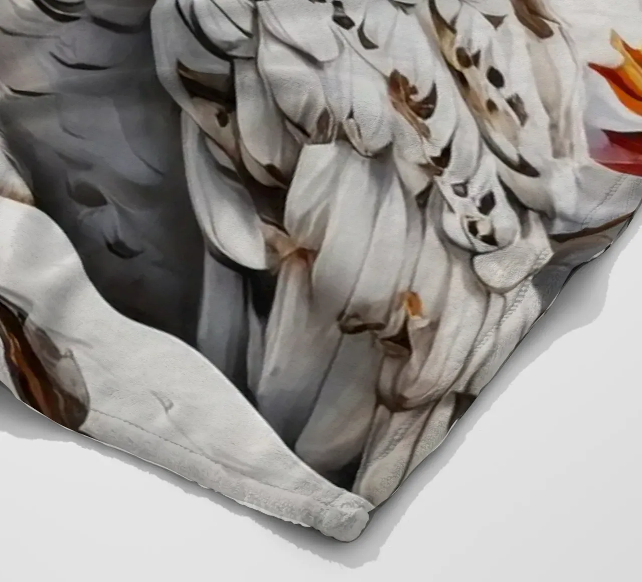 Gufo delle nevi dipinto coperta in pile da ARTVI-SHOP