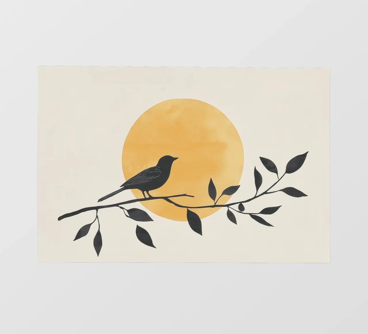 Silhouette di uccelli pellicola backlit da Melloi Art Print