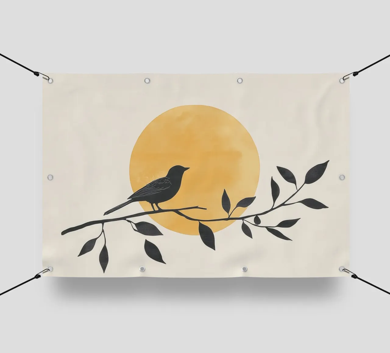 Silhouette di uccelli telo in pvc da Melloi Art Print
