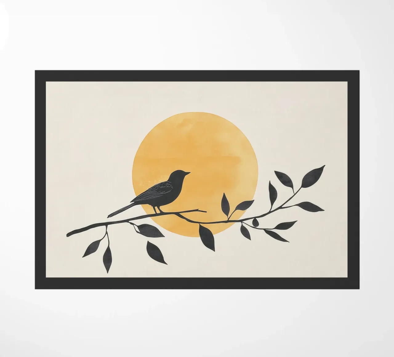 Silhouette di uccelli zerbino da Melloi Art Print