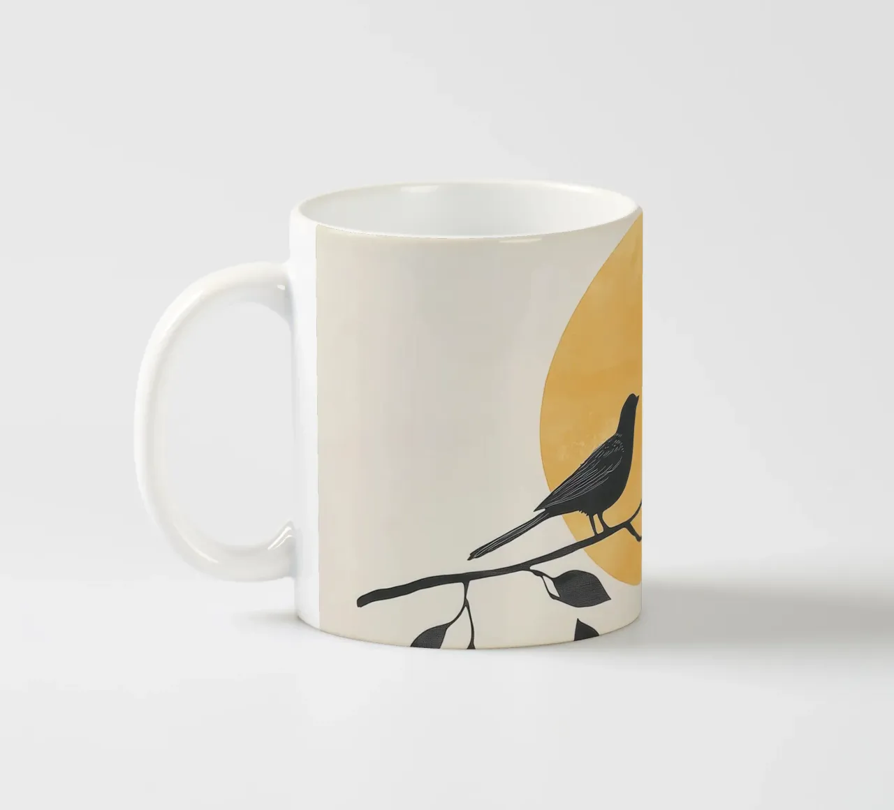 Silhouette di uccelli tazza in ceramica da Melloi Art Print