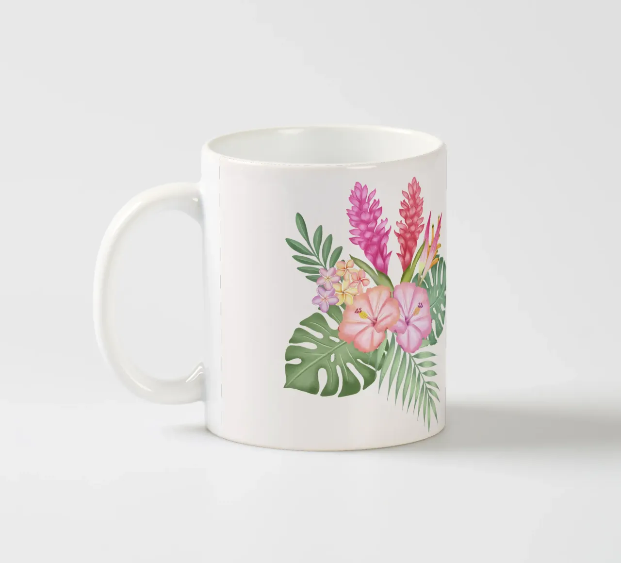 Sogno tropicale con fiori esotici. tazza in ceramica da CalliLetters