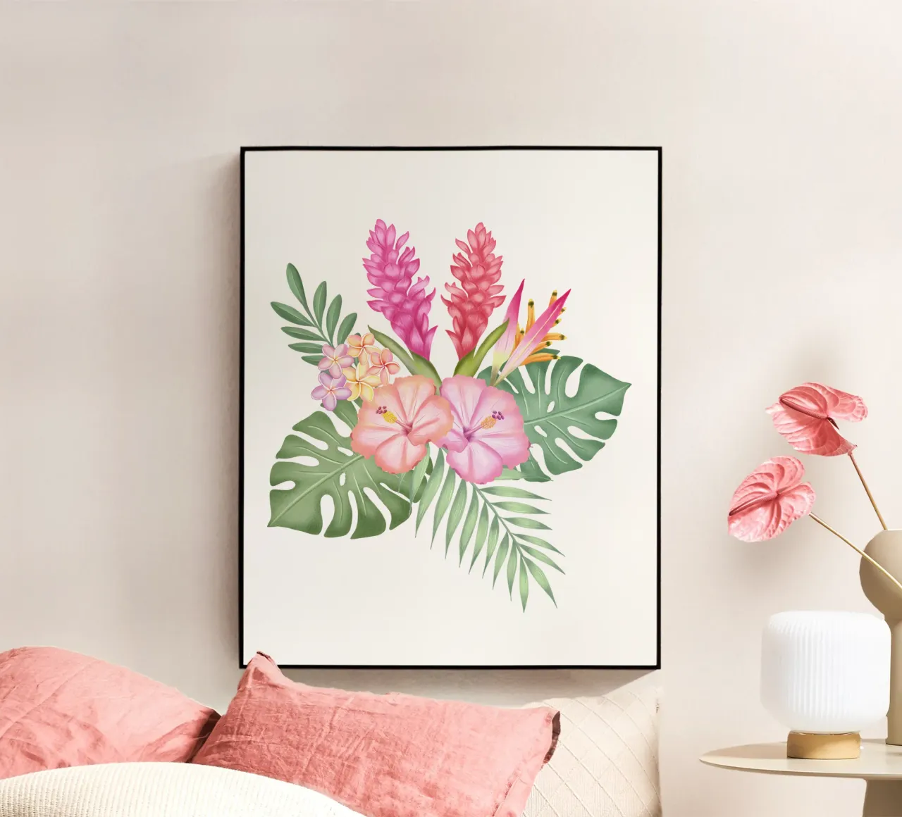 Sogno tropicale con fiori esotici. plexiglass da CalliLetters