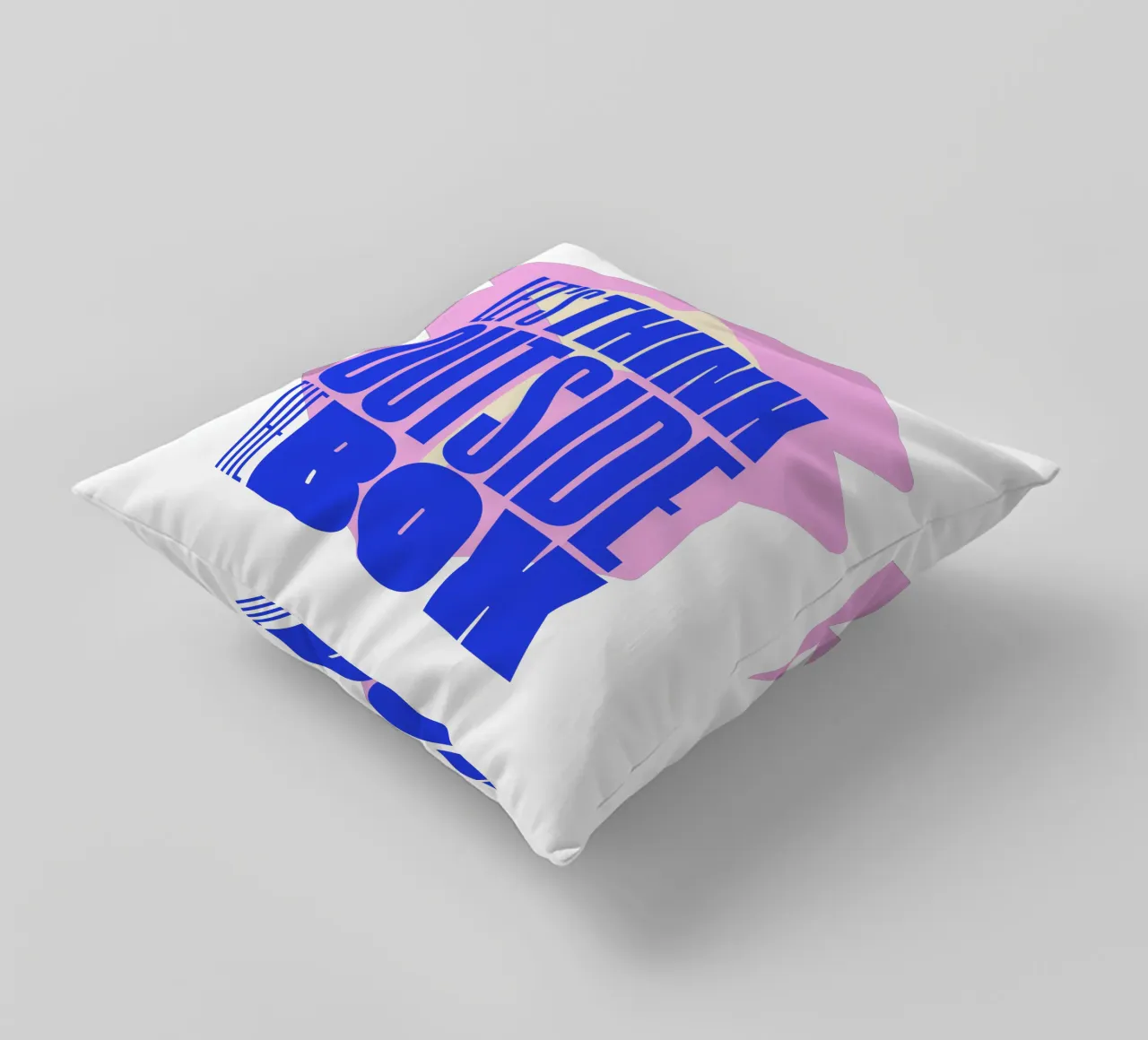 Let`s think outside the box decorative cushion by Street Boutique