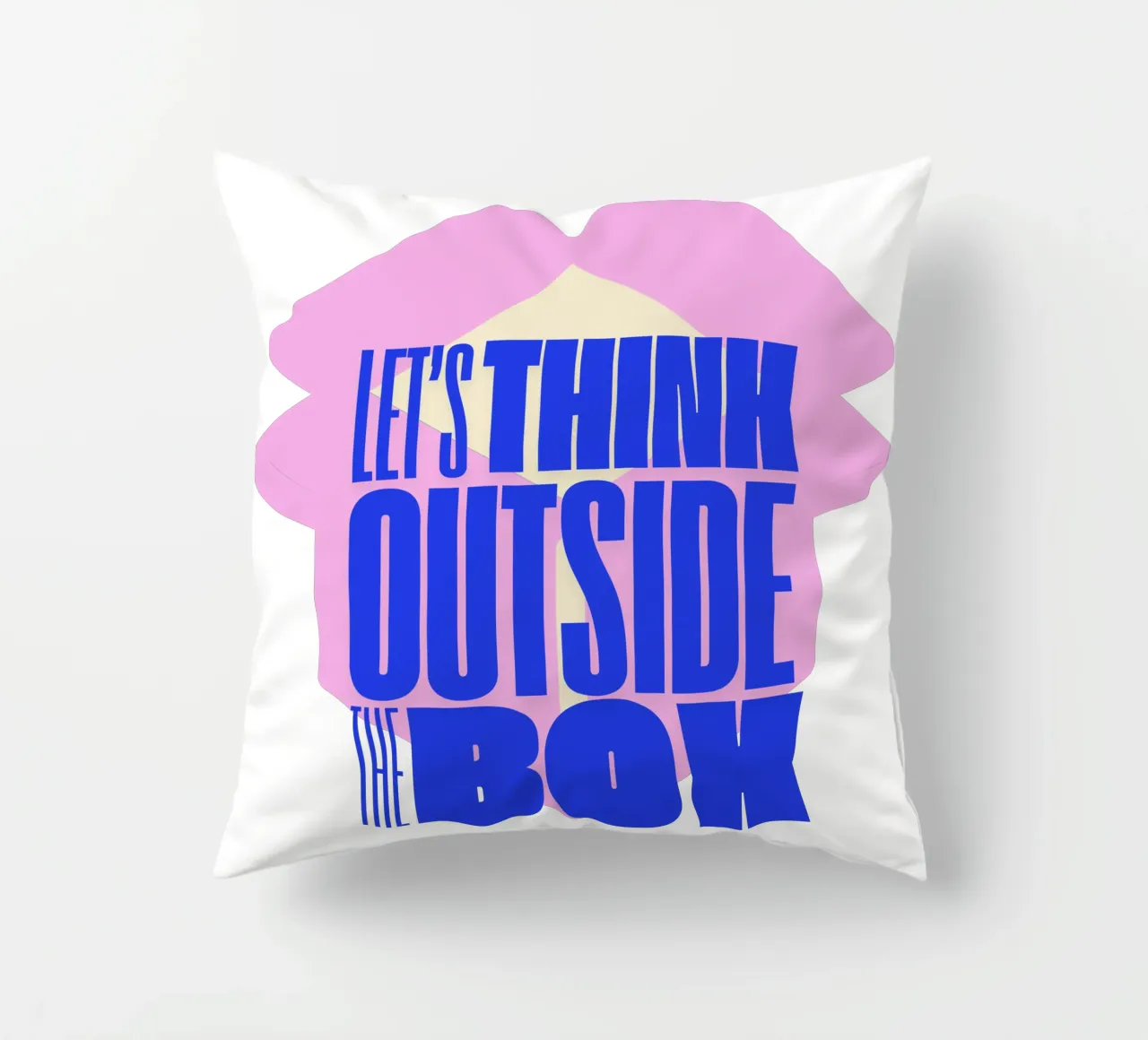Let`s think outside the box decorative cushion by Street Boutique