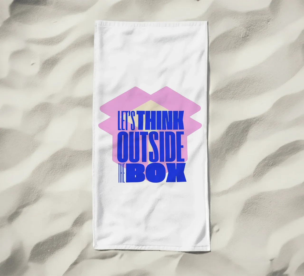 Let`s think outside the box beach towel by Street Boutique