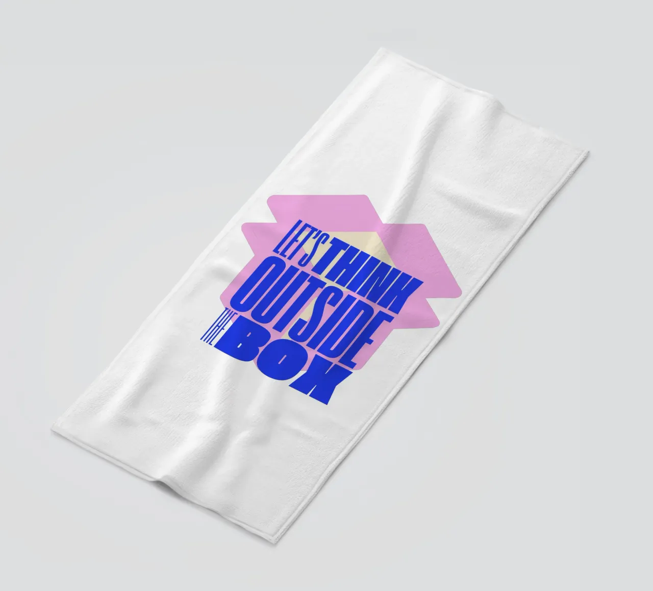 Let`s think outside the box beach towel by Street Boutique