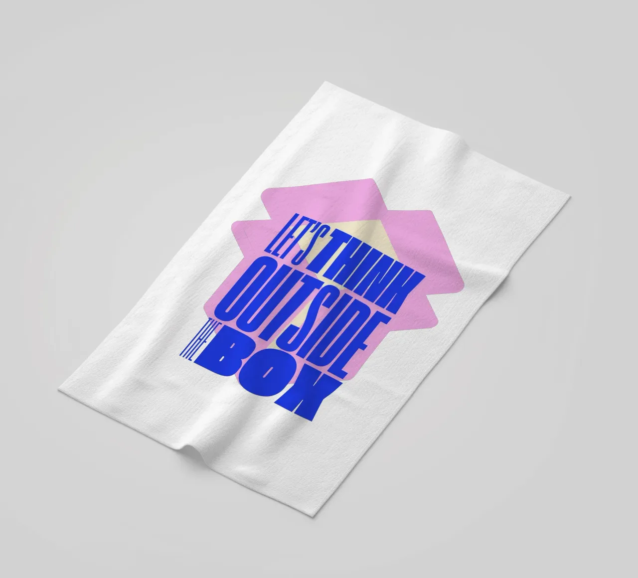 Let`s think outside the box beach towel by Street Boutique