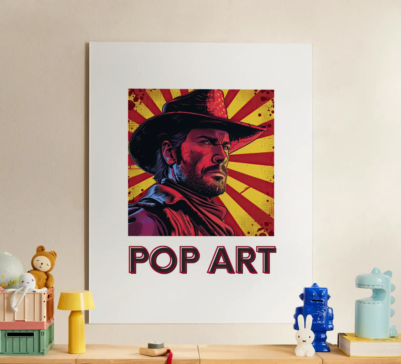 Pop Art - Vaquero metacrilato de Nikis Art Studio