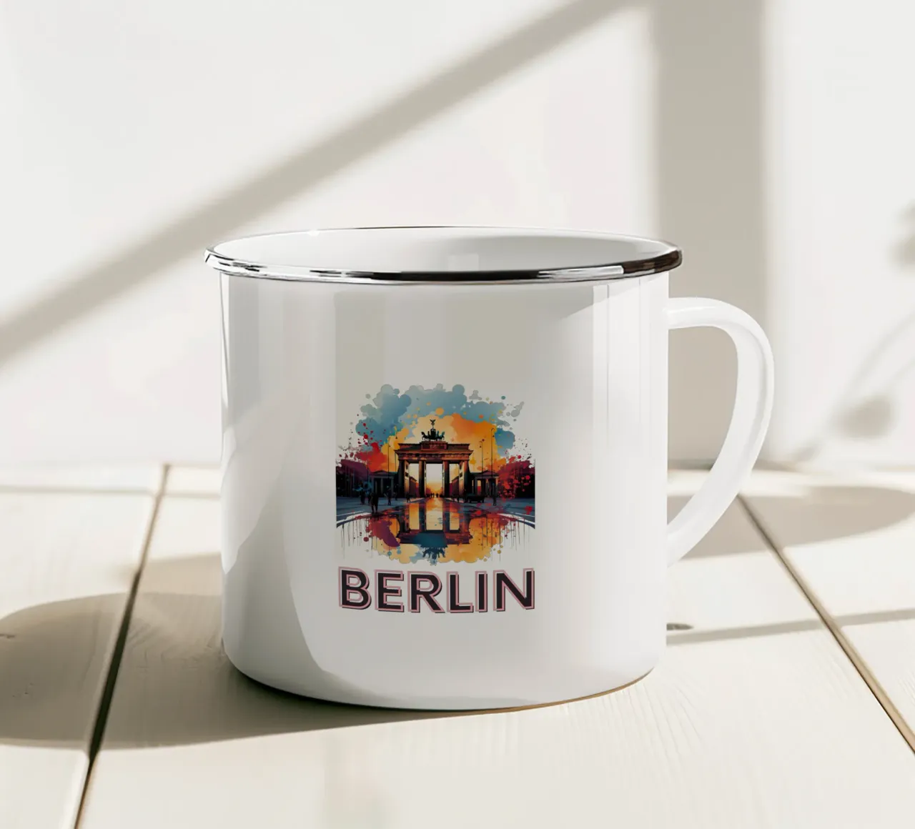 Pop Art - Berlino tazza in smalto da Nikis Art Studio