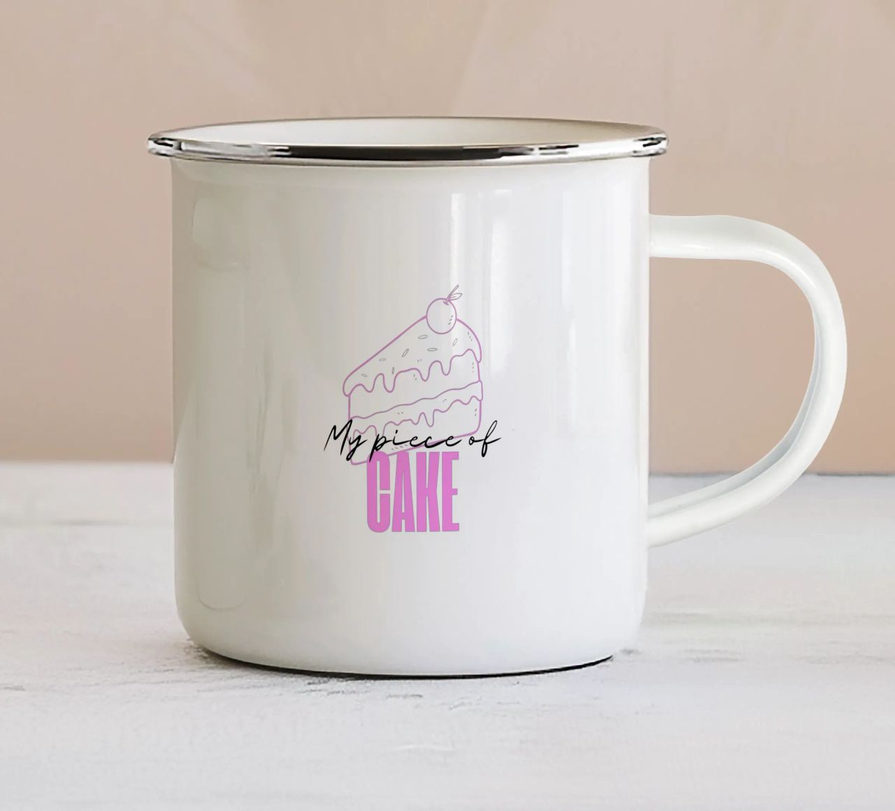 Sei il mio pezzo di torta! tazza in smalto da Street Boutique