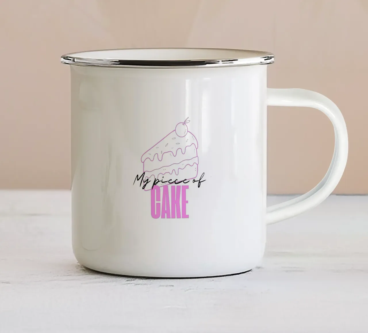 Sei il mio pezzo di torta! tazza in smalto da Street Boutique