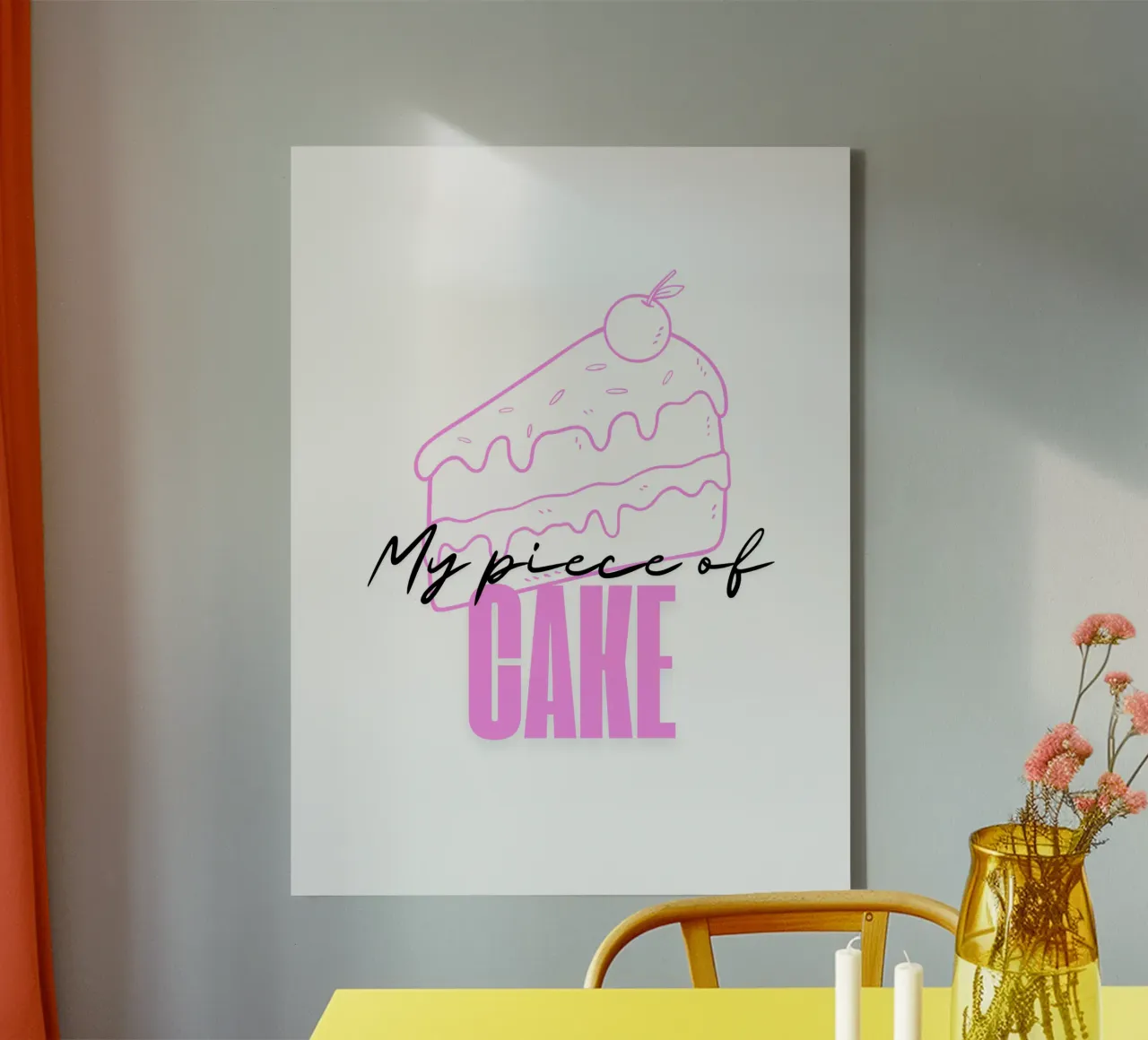 You are my piece of cake! canvas with Floater frame by Street Boutique