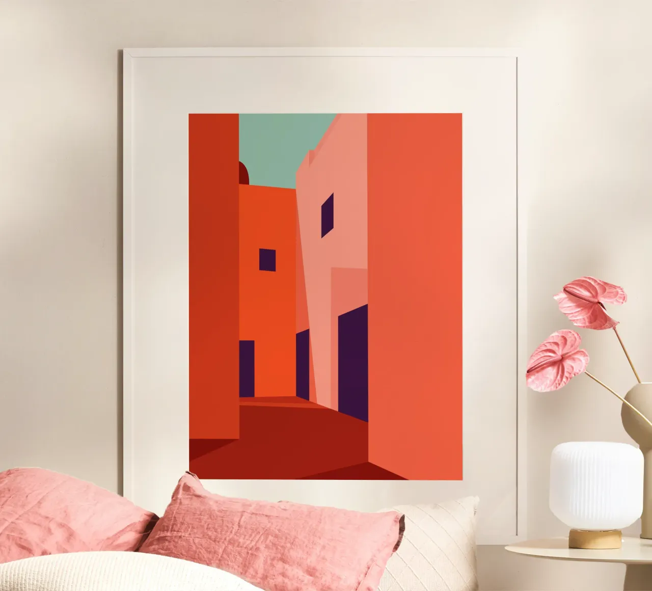Arancione Marrakech poster con telaio in plastica da susanapaz