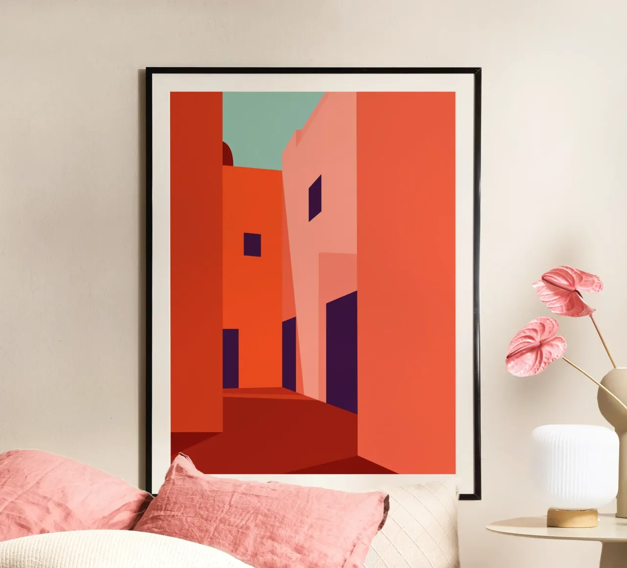 Arancione Marrakech poster con telaio in plastica da susanapaz