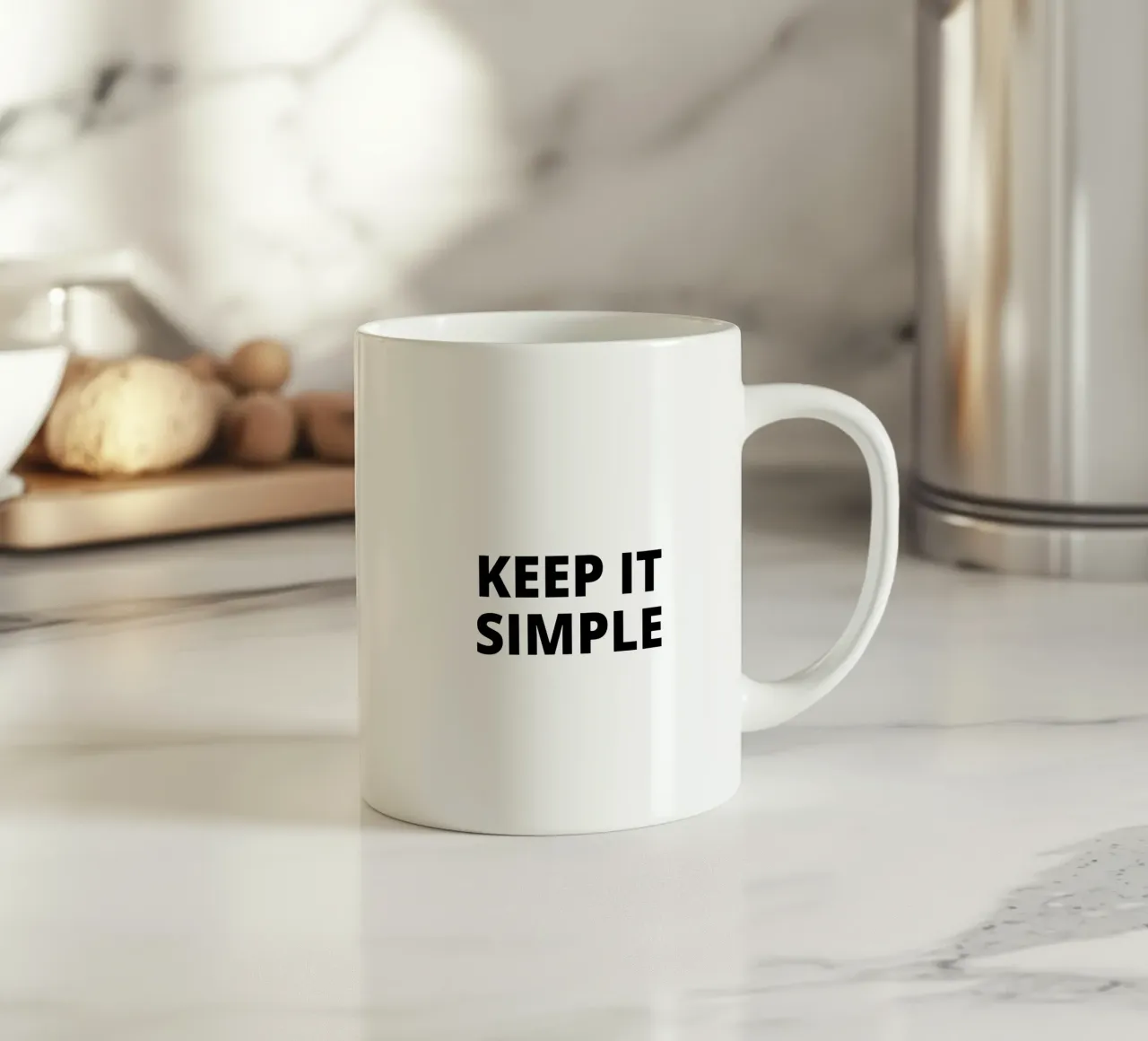 Keep it simple ceramic mug by Magnific