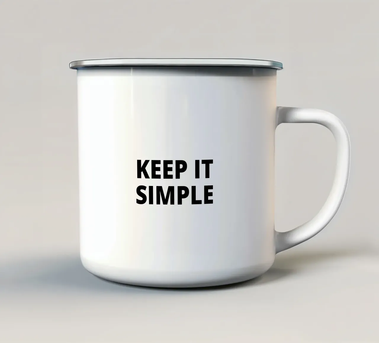 Keep it simple mug en émail de Magnific