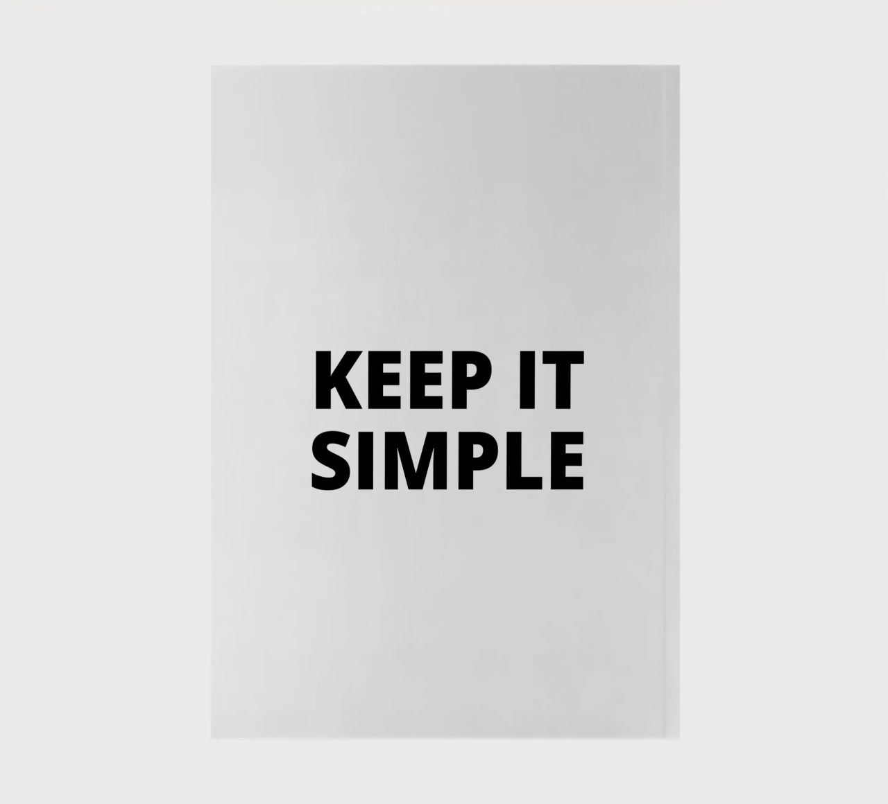 Keep it simple diario da Magnific