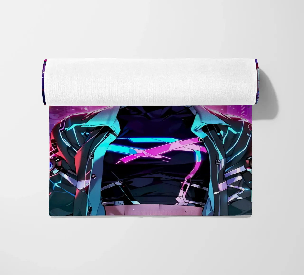 Ragazza Anime Cyberpunk telo mare da 🎁 ARTVI-SHOP