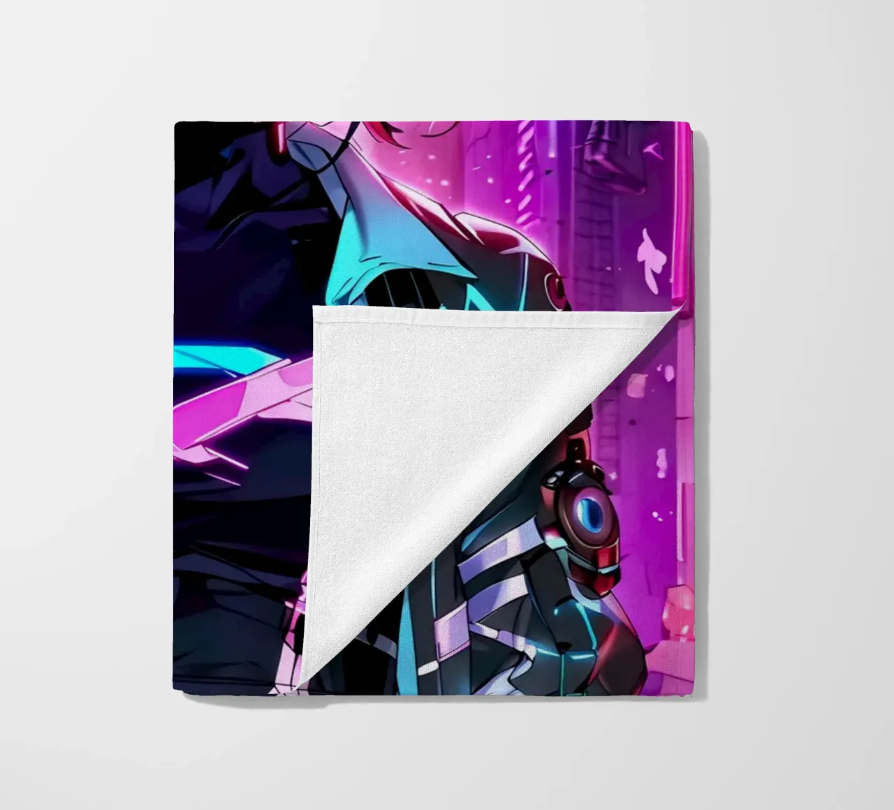 Ragazza Anime Cyberpunk telo mare da 🎁 ARTVI-SHOP